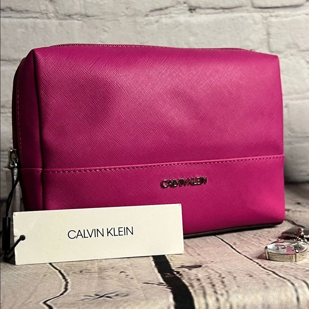 * Calvin Klein Fuchsia Cosmetic Bag